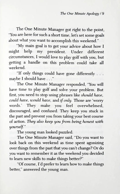 The One Minute Apology : A Powerful Way to Make Things Better
