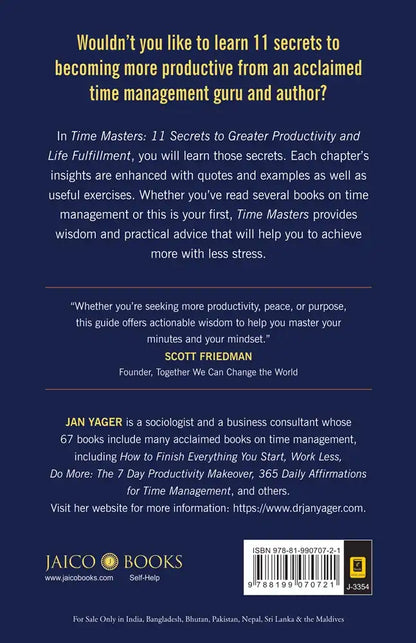Time Masters : 11 Secrets To Greater Productivity And Life Fulfillment