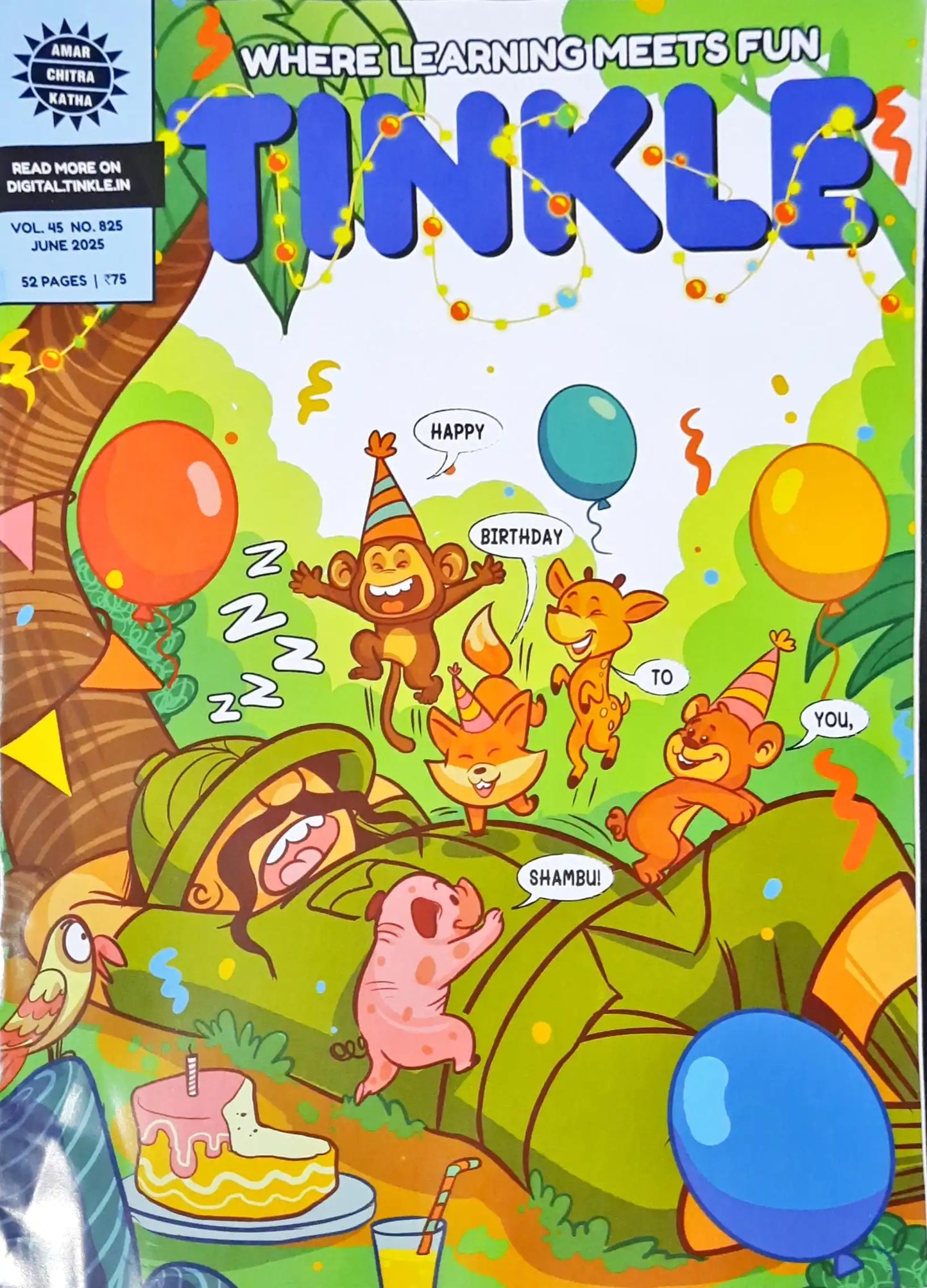 Tinkle Where Learning Meets Fun Monthly Magazine : June 2025 Vol. 45 No. 825