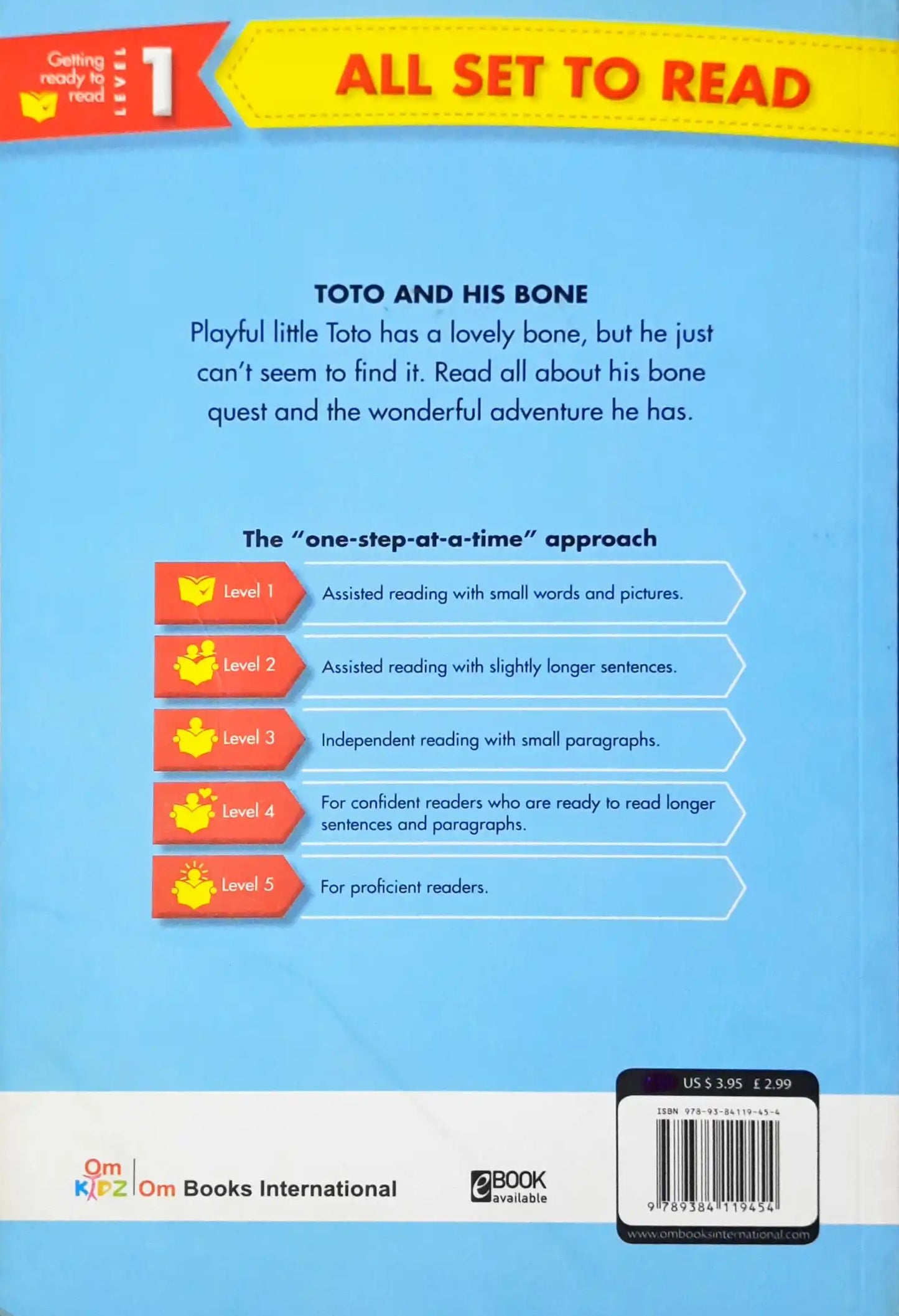 All set to Read Level 1 : A Phonics Reader -  Toto and his Bone (P)