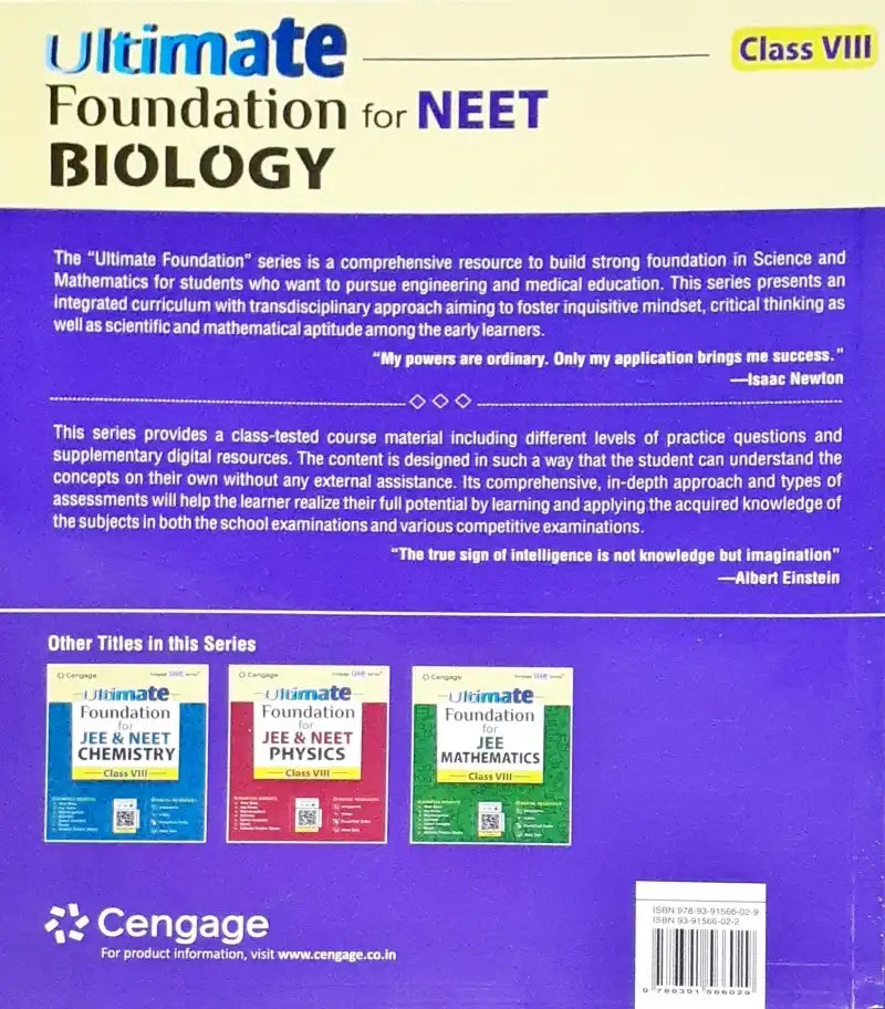 Ultimate Foundation for NEET Biology: Class VIII