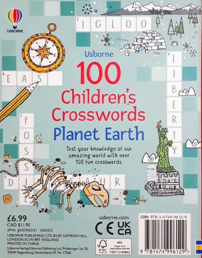 Usborne 100 Children's Crosswords Planet Earth