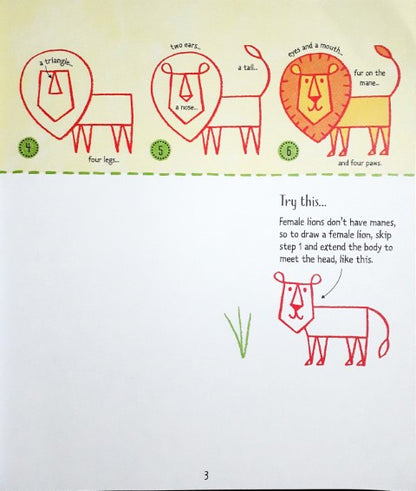 Usborne Step By Step Drawing Zoo Animals