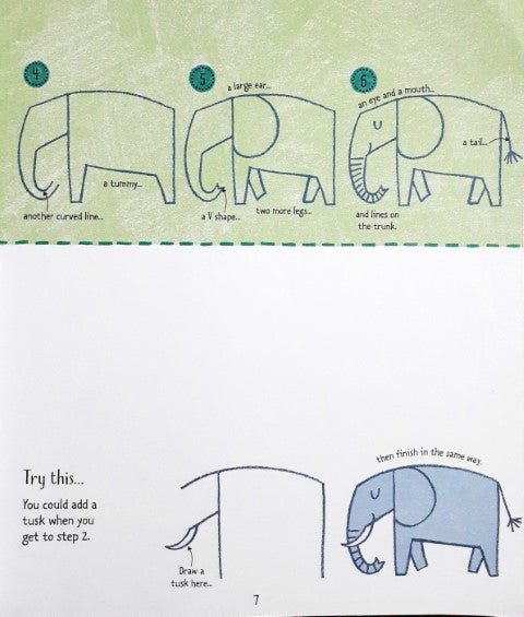 Usborne Step By Step Drawing Zoo Animals