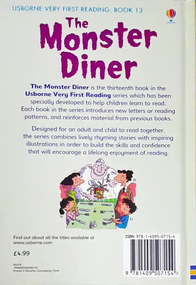 Usborne Very First Reading The Monster Diner (HC)