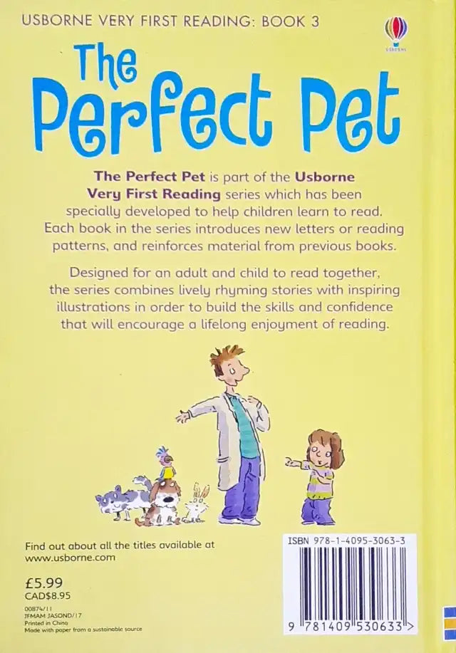 Usborne Very First Reading The Perfect Pet (HC)