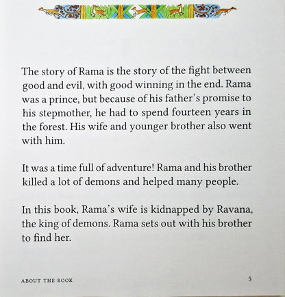 Valmiki's Ramayana for Early Readers : Volume 1 | Hardcover