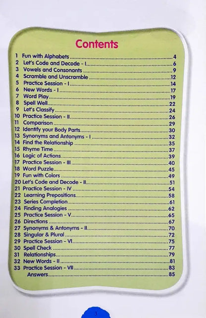 Verbal Reasoning for Young Minds Book 1