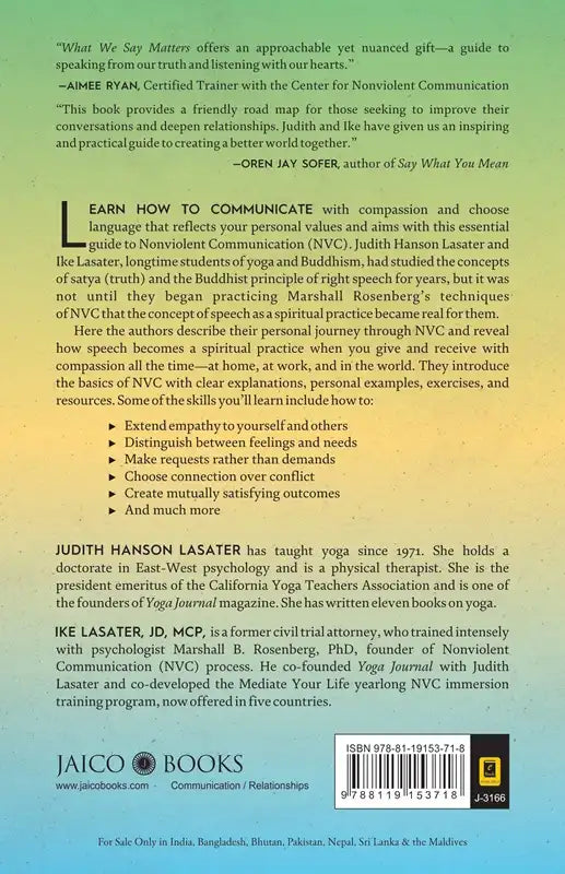 What We Say Matters : Practicing Nonviolent Communication