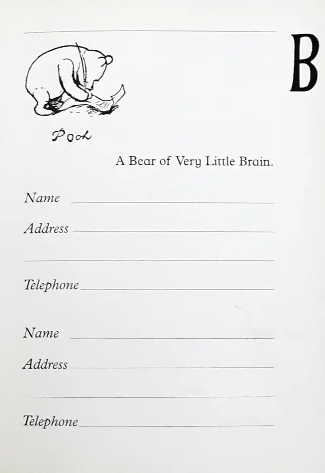 Winnie The Pooh Addresses