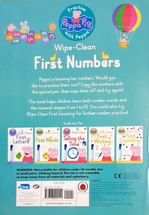 Peppa Pig : Wipe Clean First Numbers (1 - 10)