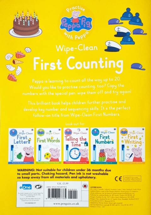 Peppa Pig: Wipe Clean First Counting (1 - 20)