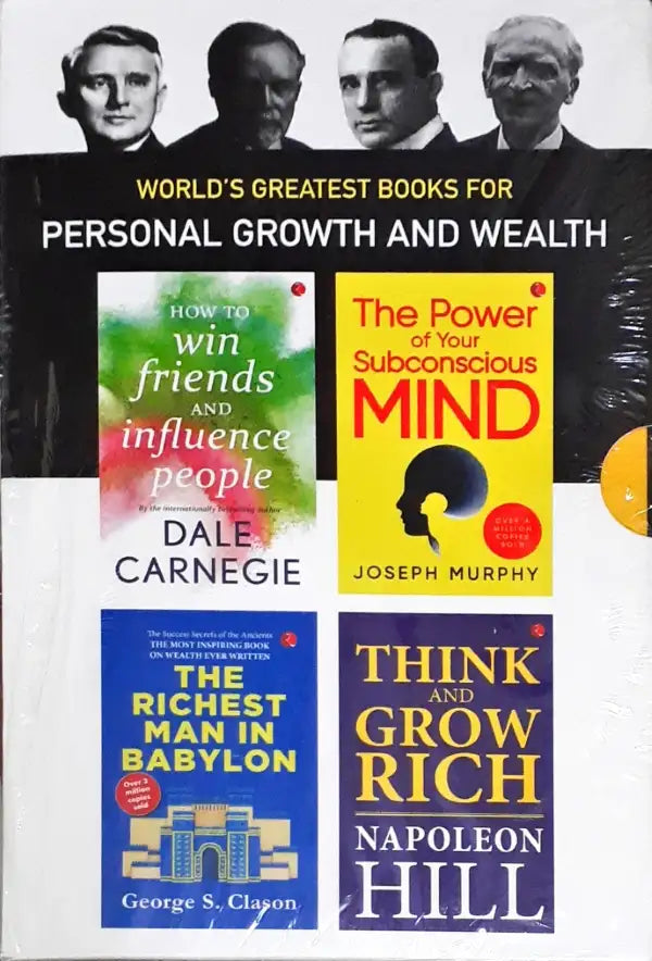World’s Greatest Books For Personal Growth & Wealth : Set of 4 Books