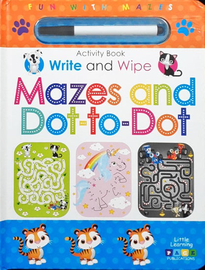 Activity Book Wipe and Write Mazes And Dot to Dot
