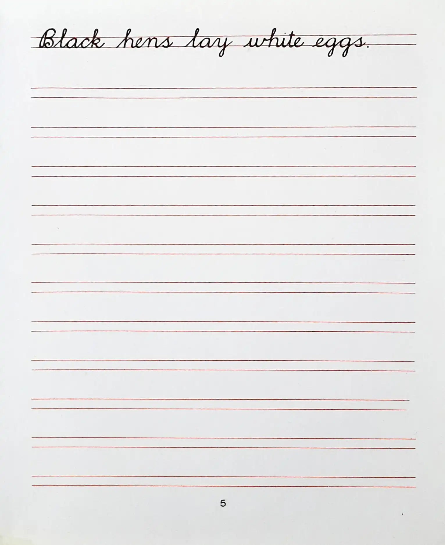 Bunny Cursive Writing 5 – Books and You