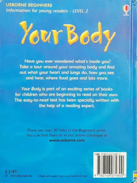 Usborne Beginners Your Body HC P Books And You Usborne Beginners Your Body HC P Books And You
