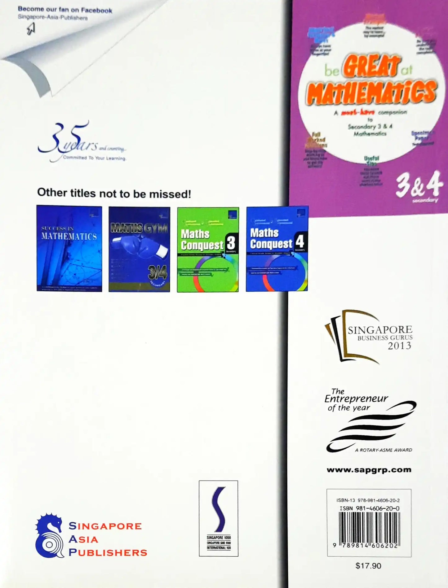 SAP Be Great At Mathematics Secondary 3 & 4