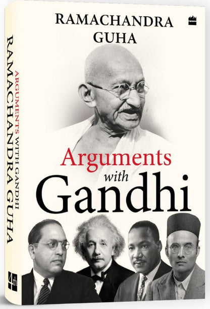 Books and You hardcover book Arguments with Gandhi by Ramachandra Guha featuring portraits of historical figures