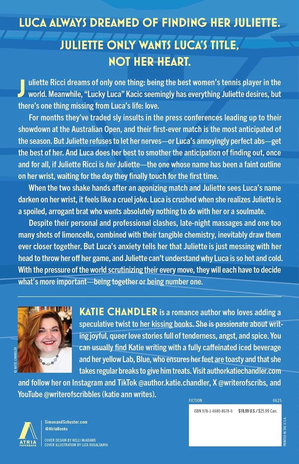 Back cover of Books and You novel Backhanded Compliments by Katie Chandler featuring a summary and author biography.