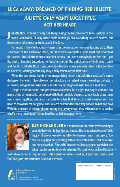 Back cover of Books and You novel Backhanded Compliments by Katie Chandler featuring a summary and author biography.