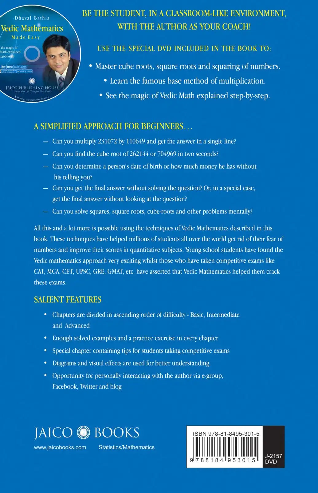 Vedic Mathematics Made Easy | With DVD