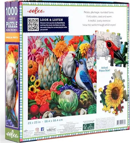 eeBoo Piece & Love : Magical Fruits | 1000-Piece Jigsaw Puzzle for Adults