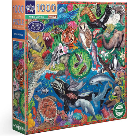 eeBoo Piece & Love : Wild World | 1000-Piece Jigsaw Puzzle for Adults