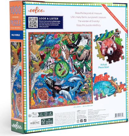 eeBoo Piece & Love : Wild World | 1000-Piece Jigsaw Puzzle for Adults