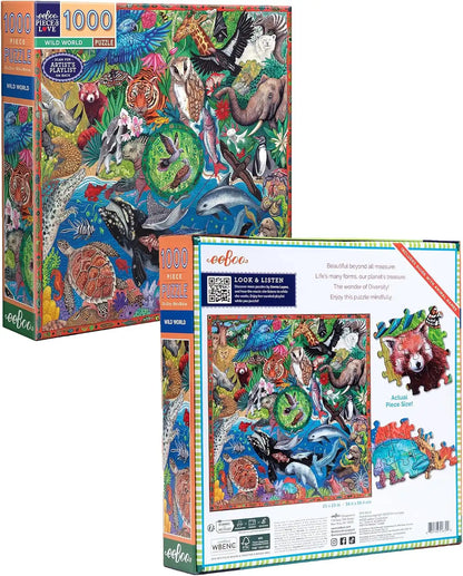 eeBoo Piece & Love : Wild World | 1000-Piece Jigsaw Puzzle for Adults