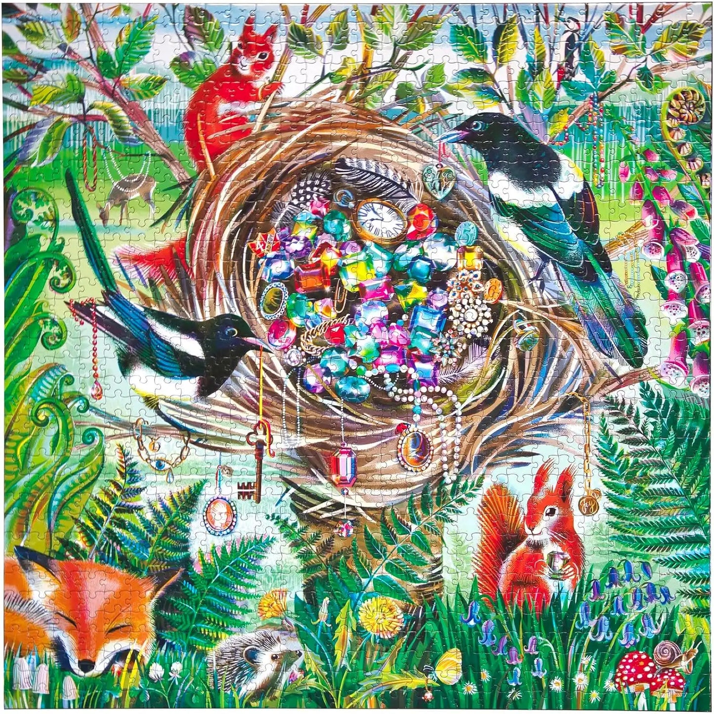 eeBoo Piece & Love : Wildlife Treasure | 1000-Piece Jigsaw Puzzle for Adults