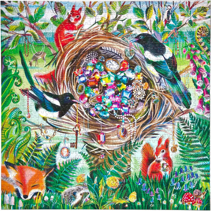 eeBoo Piece & Love : Wildlife Treasure | 1000-Piece Jigsaw Puzzle for Adults