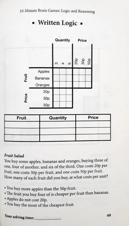 10 Minute Brain Games Logic And Reasoning - Image #4