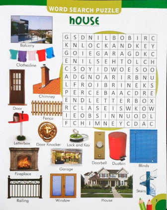 My Green Pictorial Word Search With Coloured Pictures