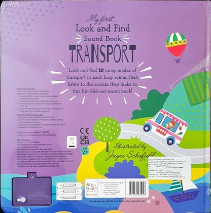 My First Look And Find Sound Book Transport With Over 50 Sounds