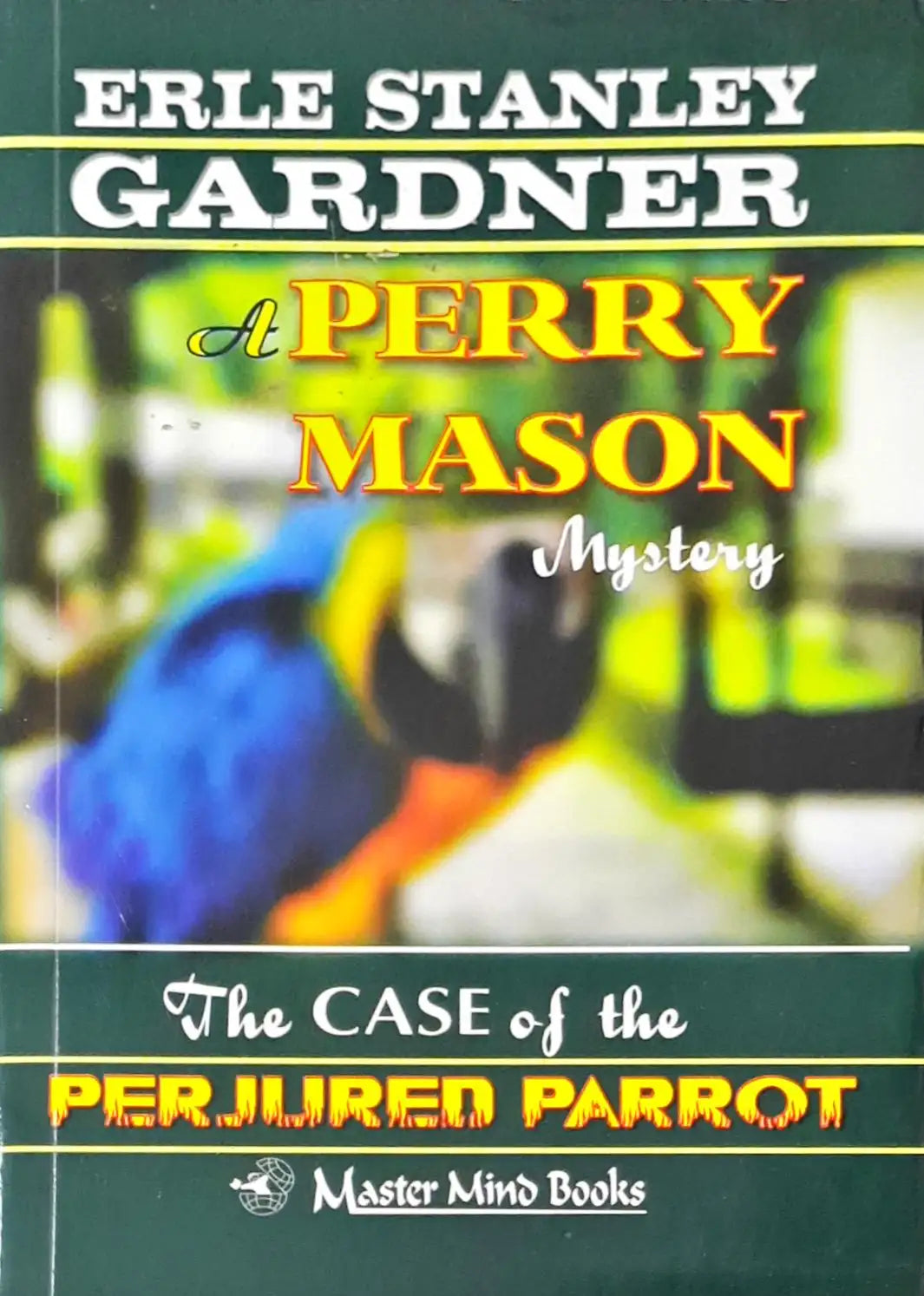 Book cover of 'The Case of the Perjured Parrot' by Erle Stanley Gardner featuring a parrot illustration.