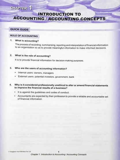 SAP The Ultimate Book For Principles of Accounts For Upper Secondary